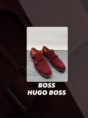 EUC Boss Hugo Boss Suede Double Monk Shoes